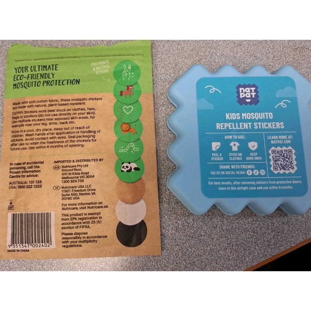 Mosquito Repellent Stickers (30+24) Patches for Kids, Natural